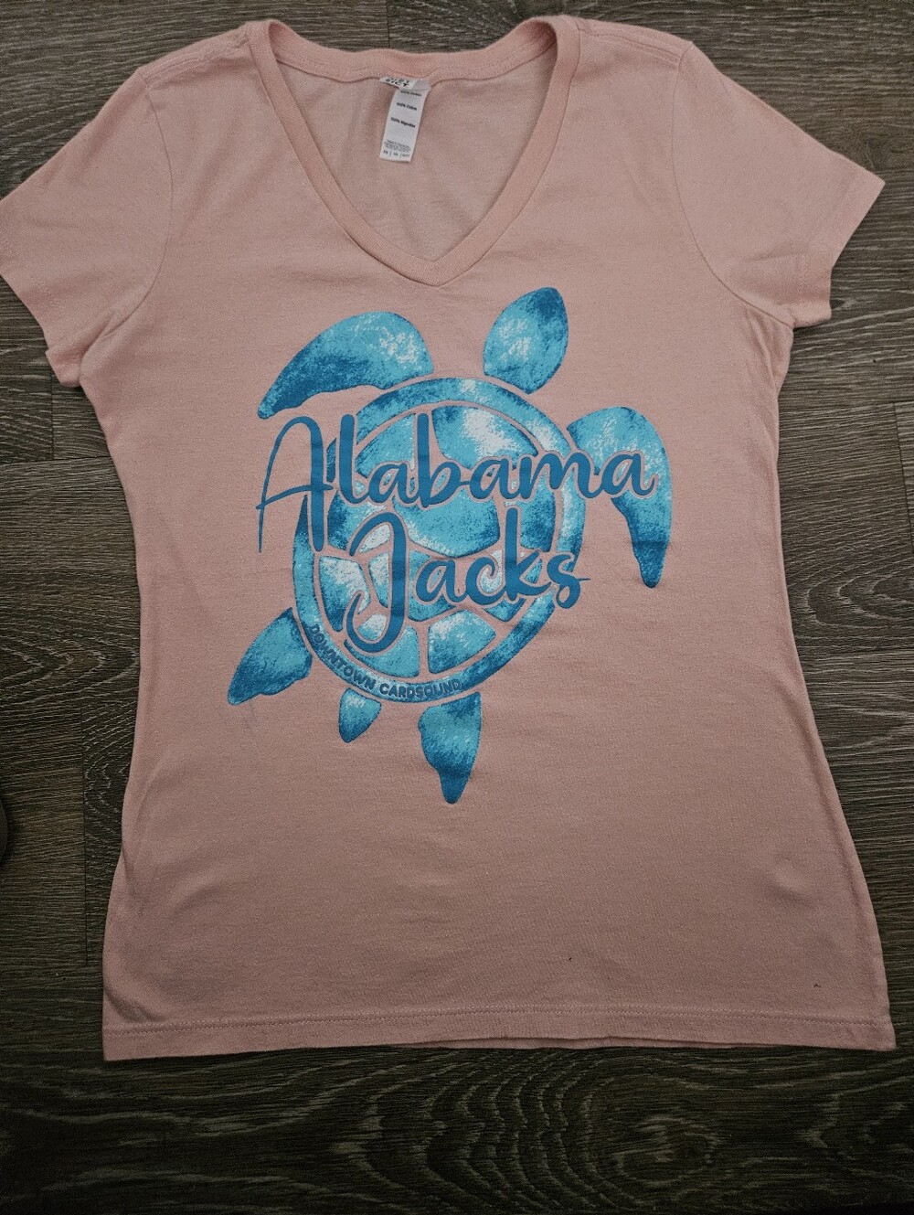 Alabama Jack's Key Largo Florida Souvenir Turtle Graphic V-Neck Tee - Size XS